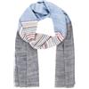 Lindenmann scarf men blue-beige/men scarf thin 55% cotton/ 45% viscose, men scarf blue-grey