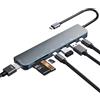 Luonanava Hub USB C 7-in-1 Docking Station USB C con HDMI 4K, PD 100W, USB 3.0, USB 2.0, porta dati USB-C e lettore di schede SD/TF, Adattatore Type C per MacBook Pro/Air, iMac, iPad, Samsung, Surface, Dell