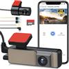 EYPINS Dash Cam Auto Anteriore/Posteriore 2K+1080P WiFi 160° Parcheggio 24H G-Sensor con Scheda SD 32GB,WDR,Doppia Telecamera per Auto con Funzione di Visione Notturna