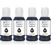 MEGOFFICE Compatibile con 104 Inchiostro nero per Epson 104 103 102 Inchiostro per ET-2710 ET-2711 ET-2712 ET-2714 ET -2715 ET-2720 ET-2726 ET-2810 2815 2820 2821 2826 4700 4800 4810 (4 nero)