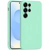 Mixroom - Cover Custodia Case per Samsung Galaxy S24 Ultra Protezione Fotocamera in Silicone TPU Morbido Opaco Bordi Piatti Colore Verde Acqua