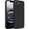 Captor Cover iPhone 17e / 16e Custodia Colorata in Silicone Liquido, Antiurto, Bordo Rialzato per Schermo e Protezione Fotocamera, Morbida Con Microfibra Interna per iPhone 16e / 17e Cover (Nero)