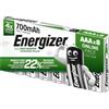 Energizer Recharge Power Plus - Batterie Ricaricabili AAA (pacco da 8) - Pile 700 mAh NiMH - pronte all'uso - potenza di lunga durata - 100% imballaggio riciclabile privo di plastica
