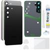 Enkeig Vetro Posteriore Sostituzione per Samsung Galaxy S23+ Plus S916 Back Cover copribatteria + Kit di Riparazione(Nero)