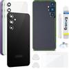 Enkeig Vetro Posteriore Sostituzione per Samsung Galaxy S23 Fe S711 Back Cover copribatteria + Kit di Riparazione(Nero)