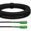 Elfcam - 40m Cavo in Fibra Ottica con Armatura in Acciaio, Adatto per Installazioni Interne ed Esterne, compatibile con TIM, Vodafone, WindTre, Fastweb, Iliad,SC/APC a SC/APC, Monomodale, Nero