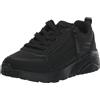 Skechers Scarpe da Ginnastica Uno Lite-Neon da Bambina, Finitura Nera Sintetica Nera, 9.5 UK Child