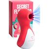 MySecretCase Succhia Clitoride per Squirt Stimolatore Clitoride Femminile con 10 Modalità Suzione Silenzioso Silicone Vibratoreper Donna Professionale Sexytoysys Donna Impermeabile
