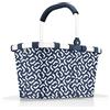reisenthel carrybag - Cestino per Spesa, Design Resistente, Elegante e Spazioso, per Shopping e Picnic, Tessuto Idrorepellente, 22 L, Fantasia Signature Navy