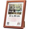 3-B Cornice portafoto MEGA - Rosso rame - 15x20 cm - Cornice in legno, cornice per foto, cornice per ritratti con vetro acrilico