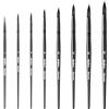 Nicpro 8 pennelli per dipingere, punta tonda, set pennelli pittura professionali sintetici morbidi in scoiattolo, pennelli per pittura artistica per acquerelli, inchiostri, guazzo, acrilico e olio