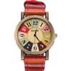Fockety Orologi, Orologio da Polso Regolabile con Fascia in Ottone Resistente e Durevole, Orologio da Donna Hippie in Stile Bohémien Multicolore con Batteria Integrata, per Amici