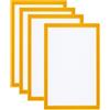 PATIKIL Cornice Magnetica per Foto A4, Confezione da 4 Cornici Magnetiche Autoadesive per Esposizione di Foto, Opere d'Arte, Giallo
