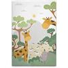 A.S. Création DD131747 - Stampa su tela per cameretta dei bambini, motivo: giungla, verde, marrone, 40 x 60 cm