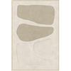 DRW Quadro tela con cornice in legno astratto in bianco e verde 80 x 120 x 3,5 cm
