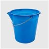 La Briantina Secchio in Plastica con Becco Versatore, Manico in Ferro Zincato, Blu, Capacità 10 Litri