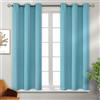 BGment Tende oscuranti, con occhielli, isolamento termico, per camera da letto e soggiorno, set di 2 pannelli (96 x 114 cm, colore: acqua)