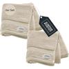 Schöner Wohnen Kollektion SCHÖNER WOHNEN Set di 2 Asciugamani Viso 50x100 - Beige - altamente assorbente - 100% cotone - Piccoli Teli de Doccia per Ospiti e Mani - bambini in spugna - Oeko-Tex - 500g/m2 - Hotel e B&B