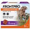 Frontline Frontpro Contro Pulci E Zecche Per Cani 25-50 Kg 3 Compresse Masticabili