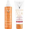 Vichy Capital Soleil Cell Protect Spray SPF50+ 200 ml + Crema Viso Anti-Età SPF50 50 ml Protezione Solare Completa Anti-Invecchiamento