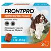 Frontline FRONTPRO Antiparassitario Per Cani 10-25Kg Contro Pulci E Zecche 3 Compresse Masticabili