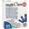 Multicare In Strisce Reagenti Misurazione Glucosio 25 Strisce