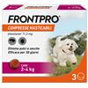 Frontline FRONTPRO Antiparassitario Per Cani 2-4Kg Contro Pulci E Zecche 3 Compresse Masticabili