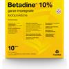Betadine 10% Iodopovidone 10 Garze Impregnate 10 x10