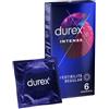 Durex Intense Preservativi Con Rilievi e Nervature Stimolanti 6 Pezzi