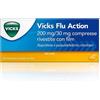 Vicks Flu Action 200 mg/ 30 mg Ibuprofene Pseudoefedrina 12 Compresse