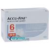 Accu-Fine Aghi Penna Somministrazione Insulina 6mm x 32G 100 Pezzi