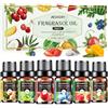 AESHORY Fruttato Oli Essenziali per Diffusori 6 x 10ML, Set di Olio Essenziale Naturale Puri al 100% per Aromaterapia, SPA, Massaggio, Bagno - Fragola, Mirtillo, Ciliegia, Cocco, Anguria, Mango