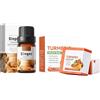 Wootapson Set Turmeric Acid Soap+Olio Essenziale di Zenzero, Soap Bar, Sapone Esfoliante Viso e Corpo, Saponetta Detergente Solida Scrub Donna e Uomo, Peeling Naturale e Tono Pelle Uniforme