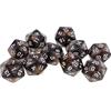Luwecf 10 Dadi a 20 Facce Dadi Poliedrici D20 per Giochi da Tavolo And Dragons, caffè Grigio