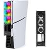 Tendak Cooling Fan for PS5 Slim and PS5 Pro - Tendak LED Cooler Fan with RGB Light, USB 3.0 Port, 3 Adjustable Speed for Playstation 5 Slim / Pro Disc & Digital Game Console