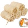 SXCCNW Spugna naturale in luffa, 5 pezzi, 12 cm, esfoliante corpo e spugna doccia | Delicato esfoliante per viso e corpo, ideale anche come robusto panno per la cucina