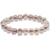 Secret & You Bracciale perle coltivate d'acqua dolce barocche bianche o colorate - Le perle sono 8-9 mm - 18cm di fascia elastica - Disponibile in diversi colori