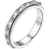 FOCALOOK Anello Donna Argento 925 Semplice Celtico Antistress Spinner - Fedina Misura 20 - Confezione Regalo