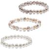 Secret & You Bracciale perle coltivate d'acqua dolce barocche bianche o colorate - Le perle sono 8-9 mm - 18cm di fascia elastica - Disponibile in diversi colori