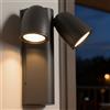 Applique da Esterno Orientabile IP65 2xGU10 serie AXIS - Grigia