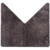 fluffy® Tappeto da bagno in microfibra per docce angolari, con fondo antiscivolo (V-Forma | Dimensioni Interne 45 x 45 cm, Antracite)