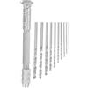 TEHAUX 11pezzi Trapano Manuale Con Morsa Perni Punte Da Mandrino Autoserrante in Acciaio Utensile Per Legno Resina Hobby