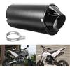 Inscrip Silenziatore per moto, 28 mm, universale, per moto, in acciaio inox, con guarnizione di serraggio per 50 cc, 110 cc, 125 cc, ATV, Dirt Pit Quad Bike Motocross, nero