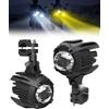 SUPAREE Faretti Fendinebbia Moto faretti Moto Supplementari Faretti LED moto con Cablaggio Luce Gialli/Bianca IP68 impermeabile 9-30V per R1200GS F800GS F650 LC ADV 1190 1190R 1290