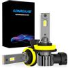 SONRUIJIE Lampadina H8 H9 H11 LED Canbus,100W 16000LM 6000K 600% Brillante, 1:1 Design di Ricambio Lampada Alogena,Plug and Play,2 pezzi