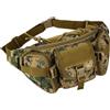 ZHIERNA Marsupio tattico uomo borsa vita uomo tattico militare con design Molle tracolla multi tasche per trekking, montagna, MTB e attività all'aperto, Camouflage nero