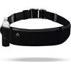 QUPOLPOL Cintura Running Porta Borraccia - Marsupio Sportivo Impermeabile Nero con Tasche Multiple, Marsupio da Corsa Uomo Donna per Jogging, Trekking, Ciclismo