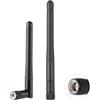 Vecys 2PCS Doppio Banda WiFi Antenna 2.4GHz 5GHz 5.8GHz Antenna 1.5dBi MIMO SMA Maschio Antenna per Router WiFi Scheda LAN Wireless PCIe Scheda Router Monitor Videosorveglianza