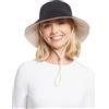 Solbari Cappello da spiaggia da donna a tesa larga UPF 50+, reversibile, regolabile, fessura per coda di cavallo e sottogola rimovibile, per spiaggia e viaggi, Vaniglia/Beige, S/M
