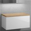 neoro n50 mobile La: 100 cm con 1 scomparto estraibile, BN0433WH+BN0403W1, n50 [Mobili da Bagno > Mobili Lavabo]